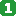 white number 1 with green background